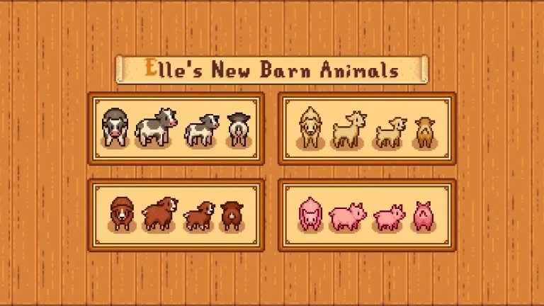 Stardew Valley Ella's New Barn Animals mod